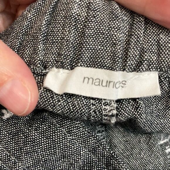 Maurices Dark Heather Gray Linen Wide Leg Pants - Picture 6 of 8